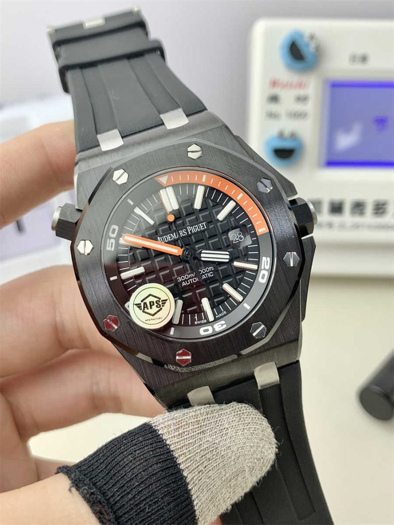 Royal Oak Offshore Diver 15707CE.OO.A002CA.01 Black Ceramic 1:1 Replica by APS - Image 3