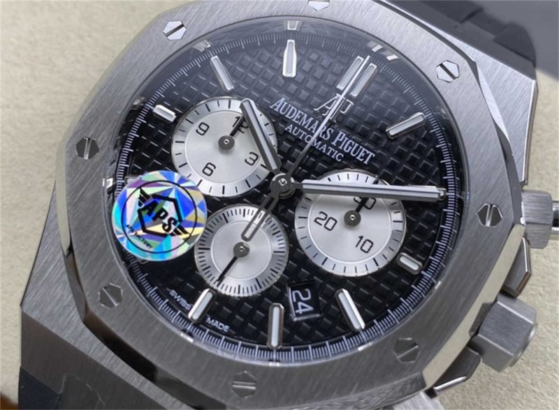 Royal Oak Chronograph 26331ST AP 26331 Replica – Black Reverse Panda Rubber Strap - Image 3