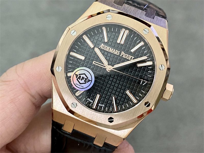 Audemars Piguet Royal Oak 15510OR Rose Gold 41mm Black Dial 1:1 Homage by APS Factory - Image 3