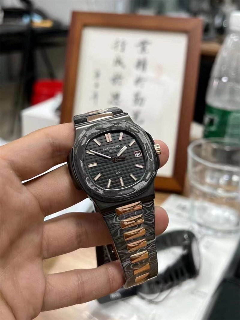 Patek Philippe Nautilus 5711 1:1 Replica Homage | Carbon & Rose Gold - Image 3