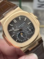 Patek Philippe Nautilus 5712GR-001 1:1 Replica Moonphase Leather Homage Watch - Image 3