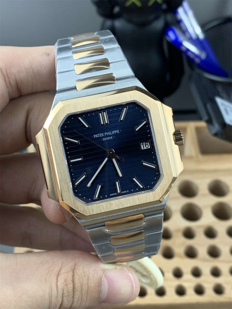 Patek Philippe Cubitus 5821/1AR-001 Two-Tone Blue Dial 1:1 Replica Watch - Image 3