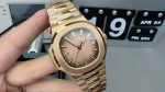 Patek Philippe Nautilus 5711/1R Rose Gold Replica – 3K Factory Champagne Dial - Image 3