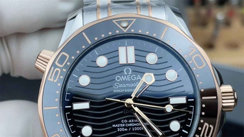 Omega Seamaster Diver 300M 42mm Steel & Rose Gold 1:1 Homage Replica Watch - Image 3
