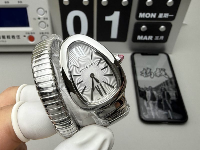Women’s Watch Serpenti 101828 White Dial Steel 1:1 Replica Homage - Image 3