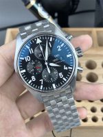 IWC Pilot’s Watch Chronograph IW377710 1:1 Replica – 43mm Black Dial Steel - Image 3