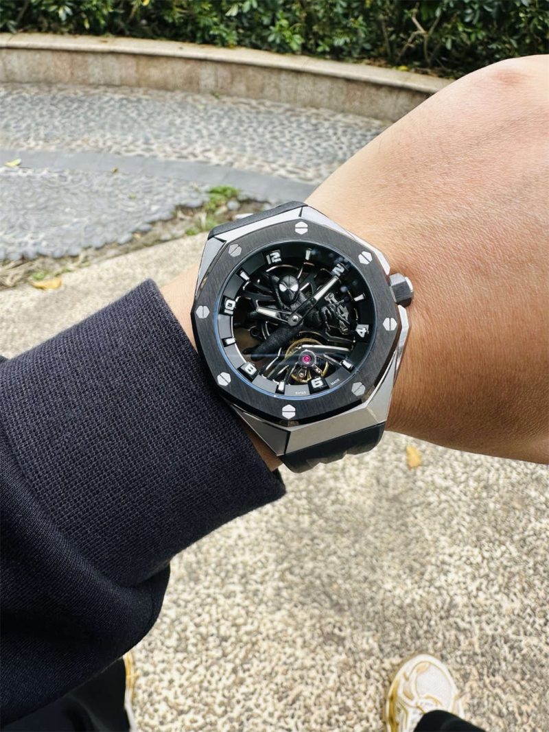 Audemars Piguet Royal Oak Concept Tourbillon "Spider-Man" 26631IO.OO.D002CA.01 1:1 Replica – Black Ceramic Style Tourbillon Marvel Edition - Image 4