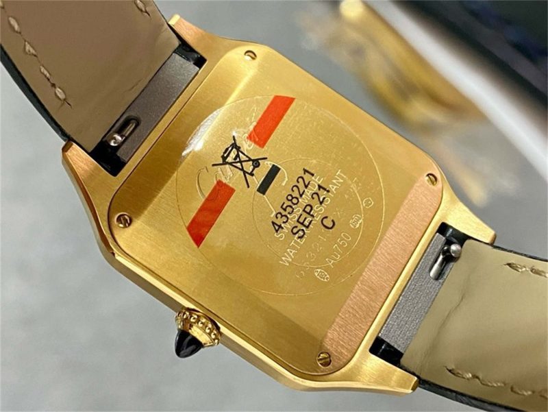 Cartier Santos Dumont XL WGSA0077 Black Lacquer 1:1 Replica Watch - Image 4