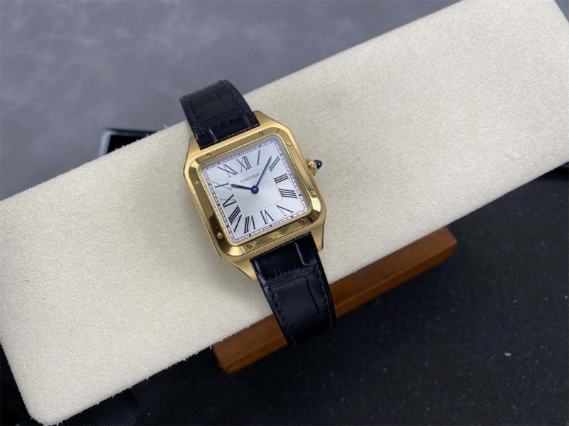 Cartier Santos Dumont XL Gold/White 1:1 Swiss Quartz Replica Watch - Image 4