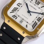 Cartier Santos de Cartier W2SA0009 Two Tone Rubber Strap 1:1 Replica by GF Factory - Image 4