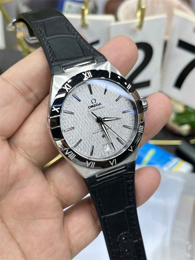Omega Constellation 41mm 8900 White Dial Ceramic Bezel Replica Watch - Image 4