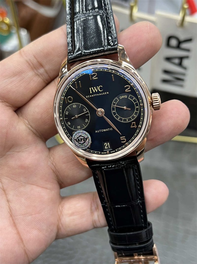 IWC Portugieser Automatic IW501707 42mm Rose Gold Black Dial 1:1 Homage by APS - Image 4