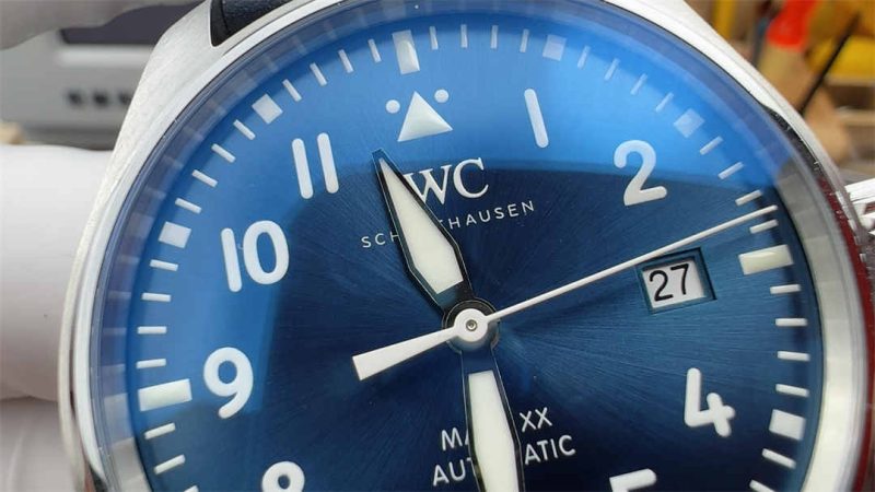 V7 IWC Mark XX Blue Dial Pilot Watch 1:1 Replica Homage - Image 4