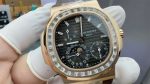 Patek Philippe Nautilus 5712GR-001 Diamond Replica – Custom PPF 1:1 Homage Watch - Image 5