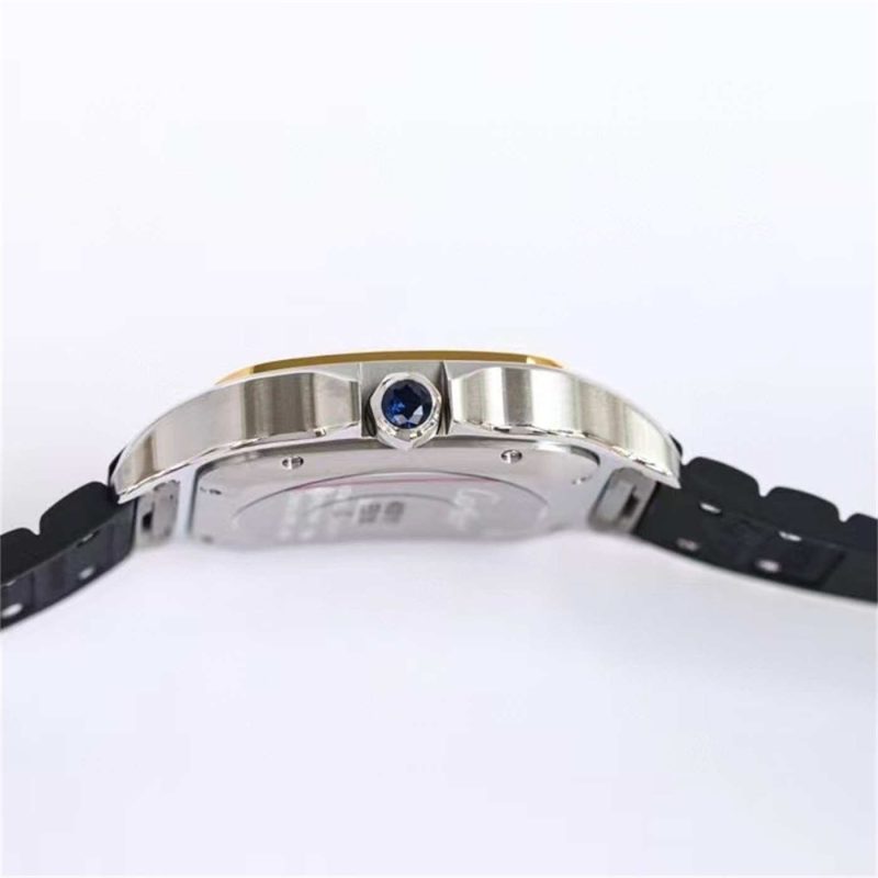 Cartier Santos de Cartier W2SA0009 Two Tone Rubber Strap 1:1 Replica by GF Factory - Image 5