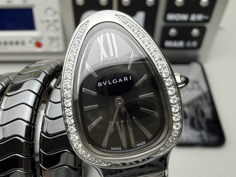 Serpenti 102803 Black Ceramic Diamond-Style Watch | 1:1 Replica Homage - Image 5