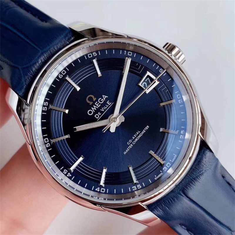 Omega De Ville Hour Vision 431.33.41.21.03.001 1:1 Replica Blue Watch - Image 5