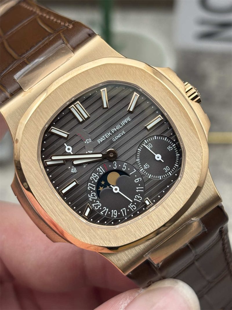 Patek Philippe Nautilus 5712GR-001 Rose Gold Moonphase 1:1 Replica Watch - Image 6