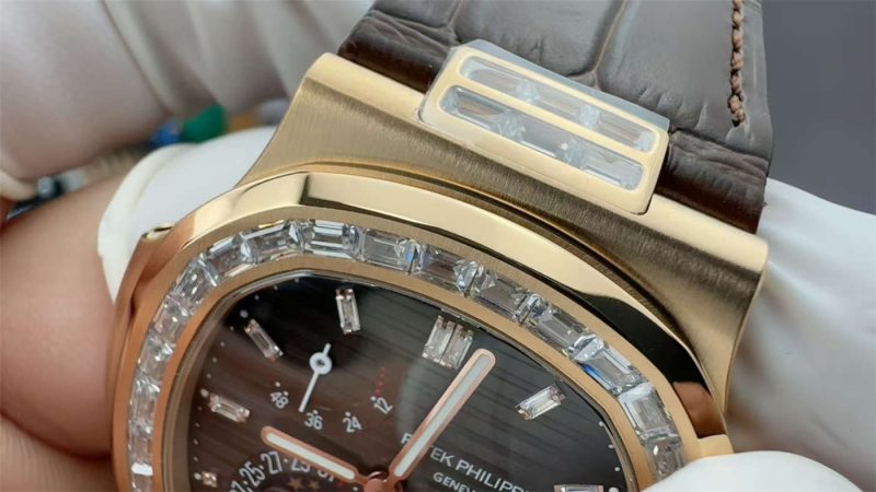 Patek Philippe Nautilus 5712GR-001 Diamond Replica – Custom PPF 1:1 Homage Watch - Image 8