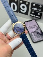Cartier Ballon Bleu de Cartier 42mm Pink Gold Blue Dial 1:1 Replica Watch - Image 8