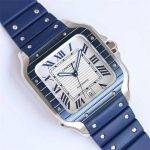 Cartier Santos de Cartier WSSA0047 Blue Rubber Strap 1:1 Replica Watch - Image 8
