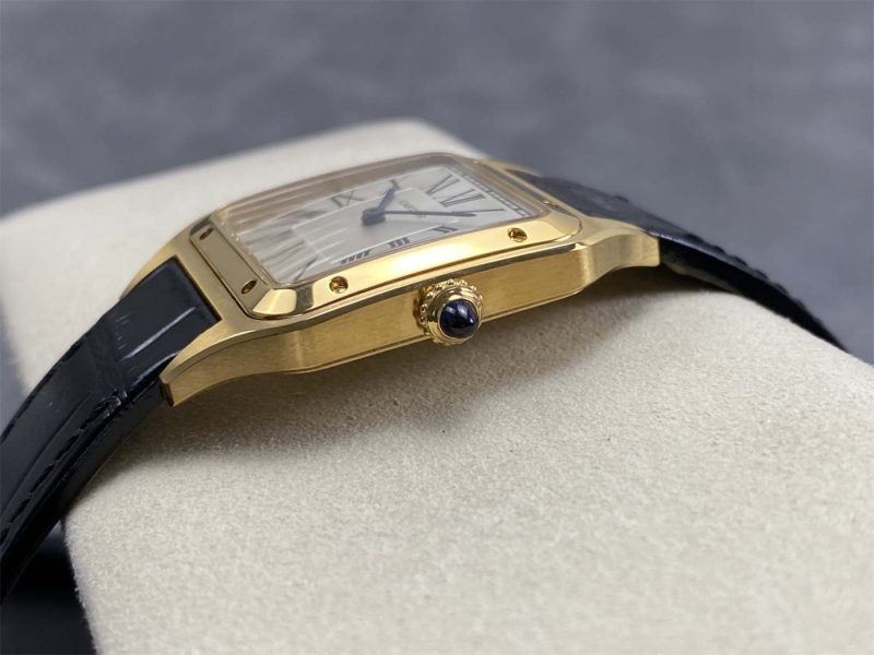 Cartier Santos Dumont XL Gold/White 1:1 Swiss Quartz Replica Watch - Image 8