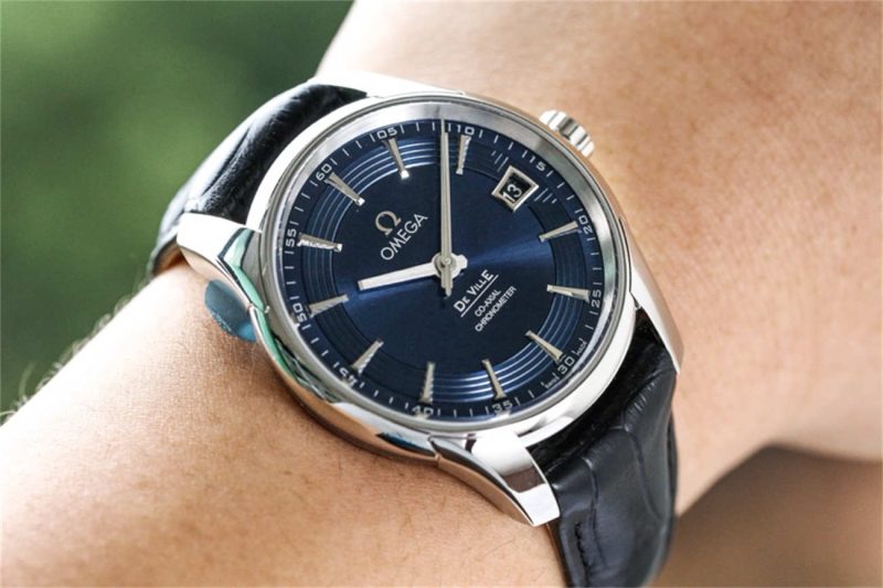 Omega De Ville Hour Vision 431.33.41.21.03.001 1:1 Replica Blue Watch - Image 8