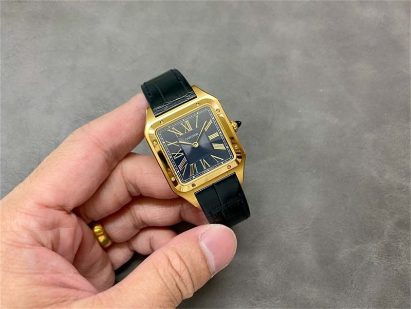 Cartier Santos Dumont XL WGSA0077 Black Lacquer 1:1 Replica Watch - Image 9