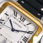 Cartier Santos de Cartier W2SA0009 Two Tone Rubber Strap 1:1 Replica by GF Factory - Image 9