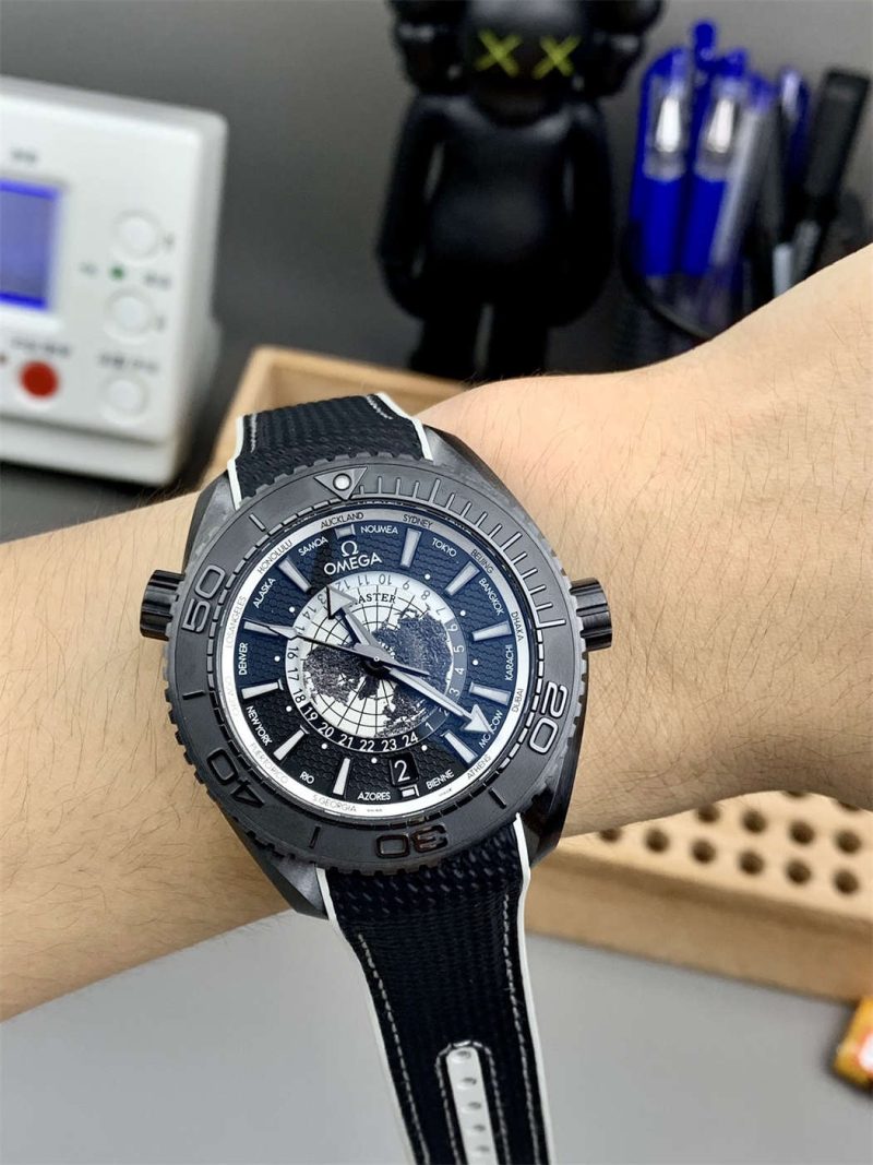 Omega Seamaster Planet Ocean 600M 215 Black Ceramic 45.5mm 1:1 Replica Watch - Image 9