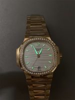 Patek Philippe Nautilus 7118/1200R-001 1:1 Replica Ladies Rose Gold Diamond Bezel 35.2mm - Image 9