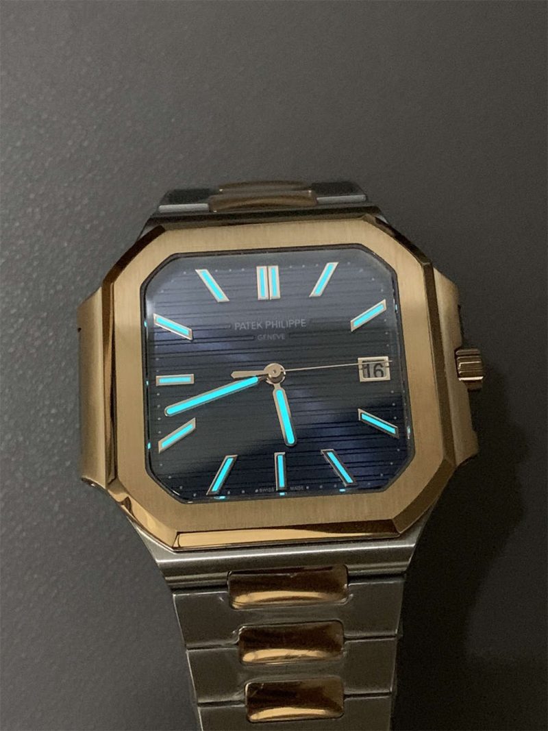 Patek Philippe Cubitus 5821/1AR-001 Two-Tone Blue Dial 1:1 Replica Watch - Image 9