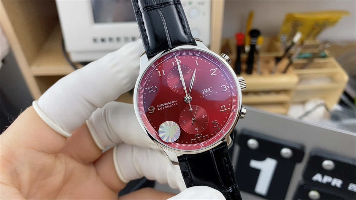 IWC Portugieser Chronograph IW371616 Red Dial 41mm 1:1 Replica by ZF Factory