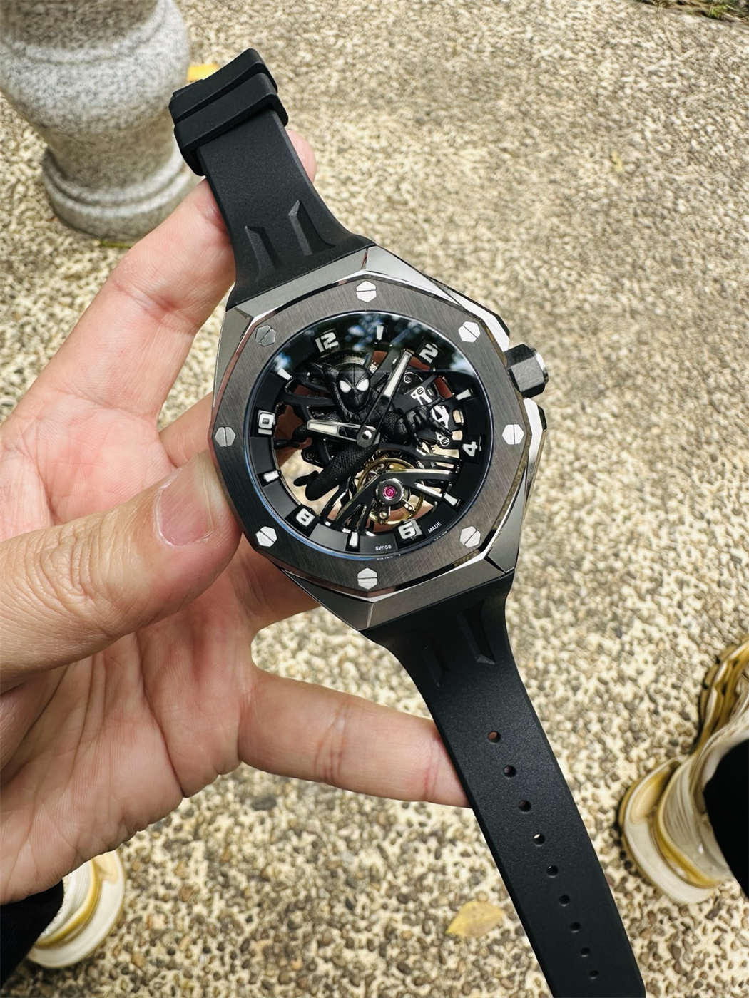 Audemars Piguet Royal Oak Concept Tourbillon "Spider-Man" 26631IO.OO.D002CA.01 1:1 Replica – Black Ceramic Style Tourbillon Marvel Edition