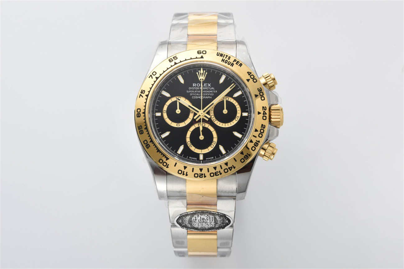 Clean Factory Rolex Daytona 126503 Replica - Two Tone Black Dial 4131 Mov