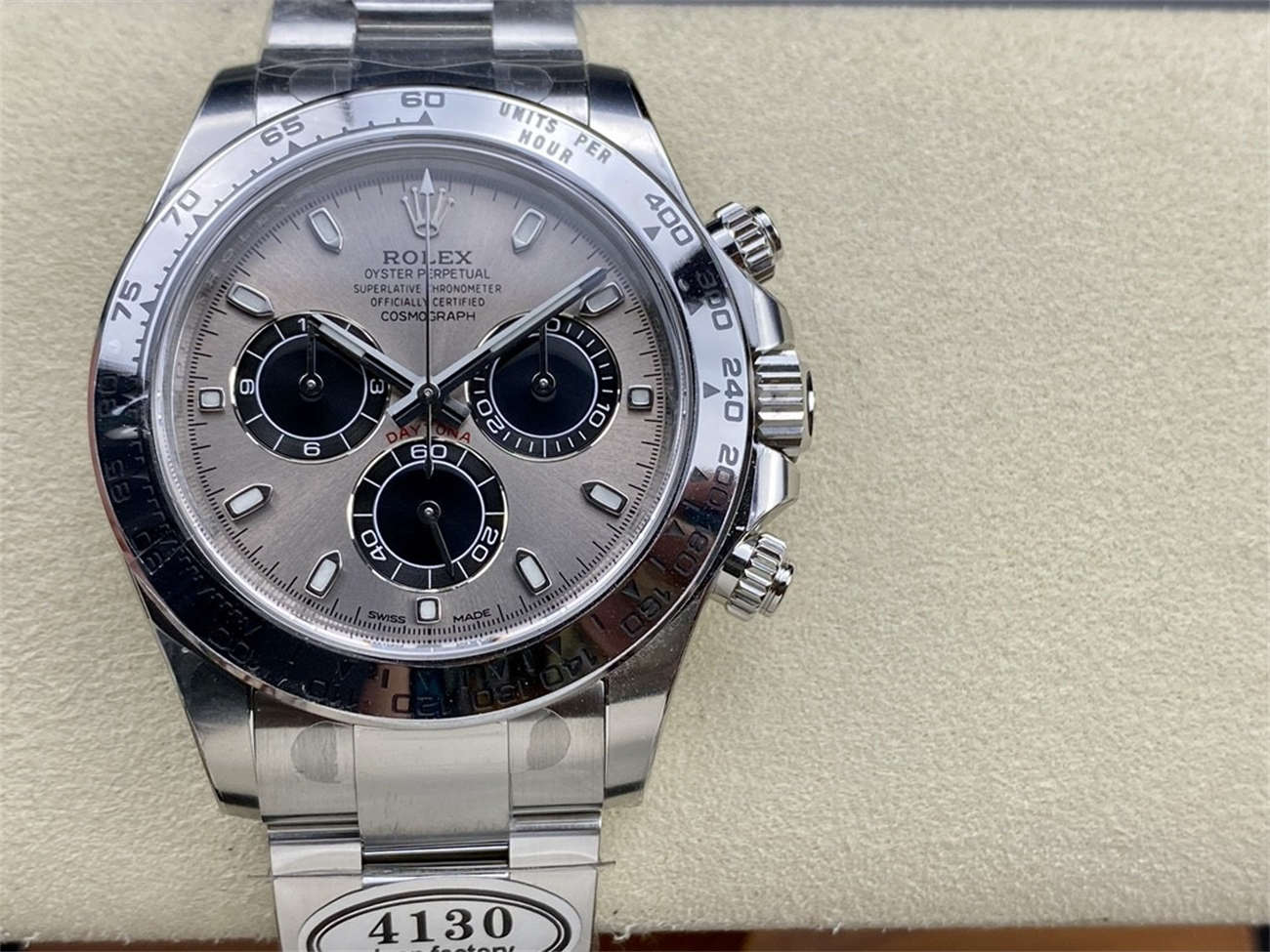 Rolex Daytona 126509 Cement Dial Replica – Clean Factory White Gold Bracelet