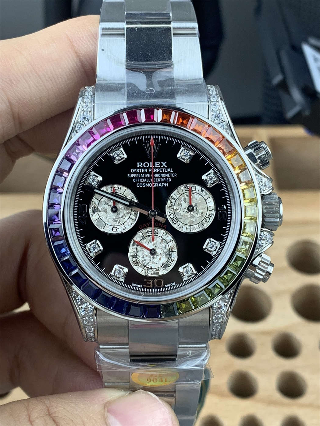 Rolex Daytona Rainbow Replica 116599 RBOW – ZF Factory White Gold 4130