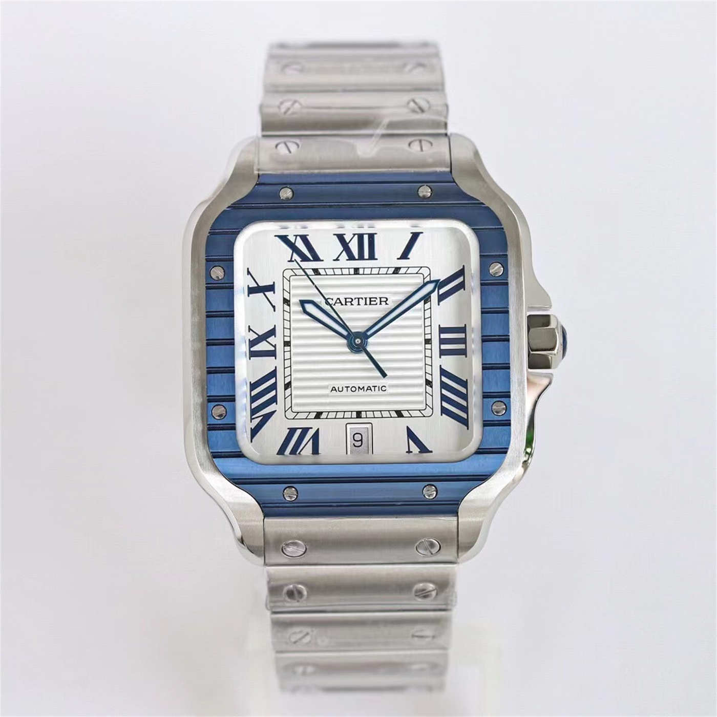 Cartier Santos de Cartier WSSA0047 Blue Bezel 1:1 Replica by GF Factory