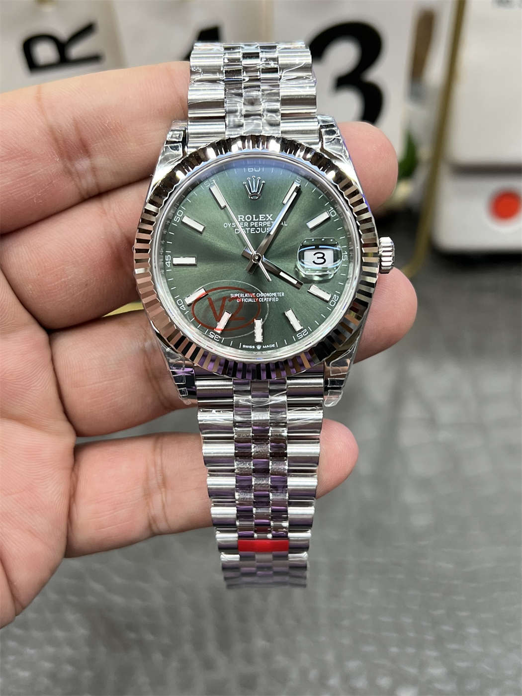 VS Factory Rolex Datejust 41 m126334-0028 Replica – Green Dial V2 Dandong 3235