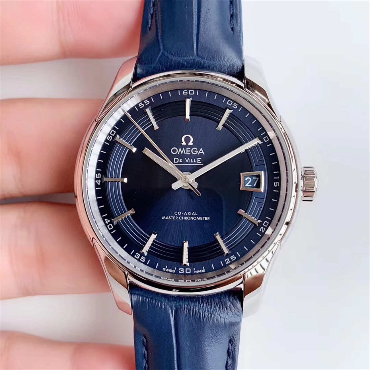 Omega De Ville Hour Vision 431.33.41.21.03.001 1:1 Replica Blue Watch
