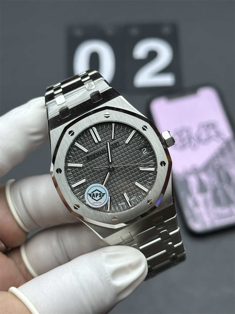 Audemars Piguet 15510ST.OO.1320ST.03 Royal Oak 41mm Stainless Steel Grey Watch