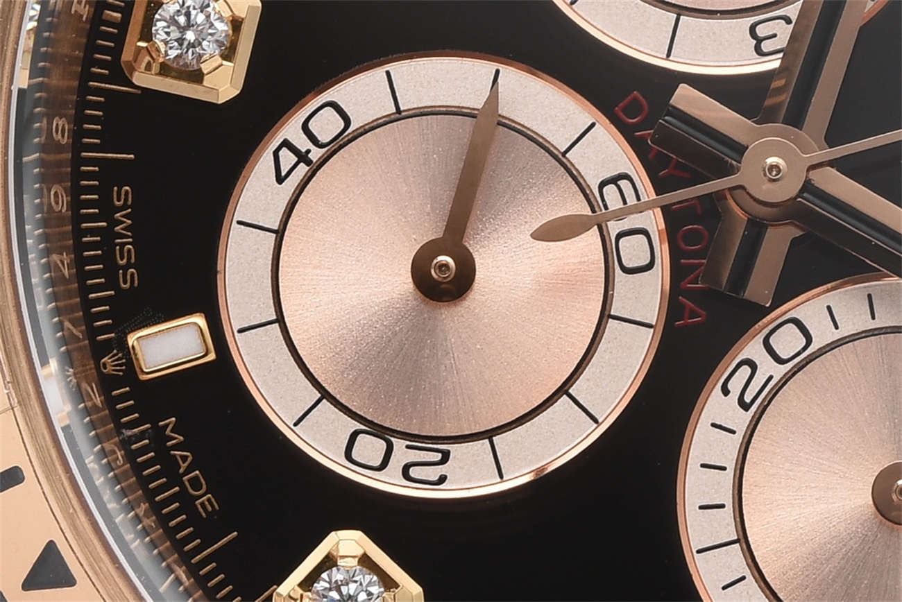 Clean Factory Rolex Daytona 126505 Diamond Dial Replica - Rose Gold (4131 Movement)