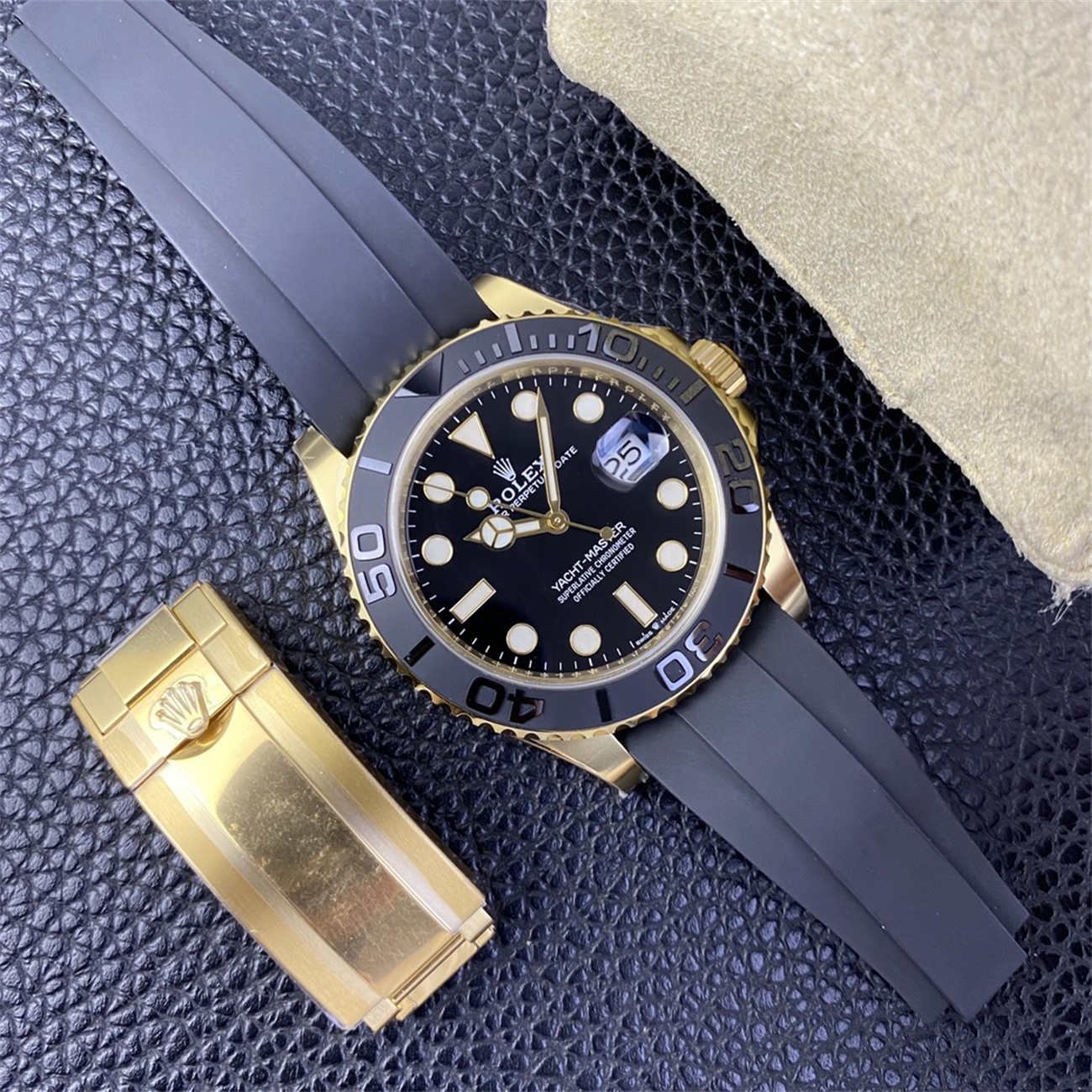 Clean Factory Yacht-Master 42 18K Gold Rolex Replica (M226658-0001)