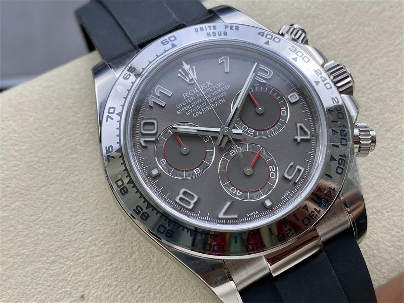 Rolex Daytona 116509 Grey Dial White Gold 1:1 Replica Chronograph