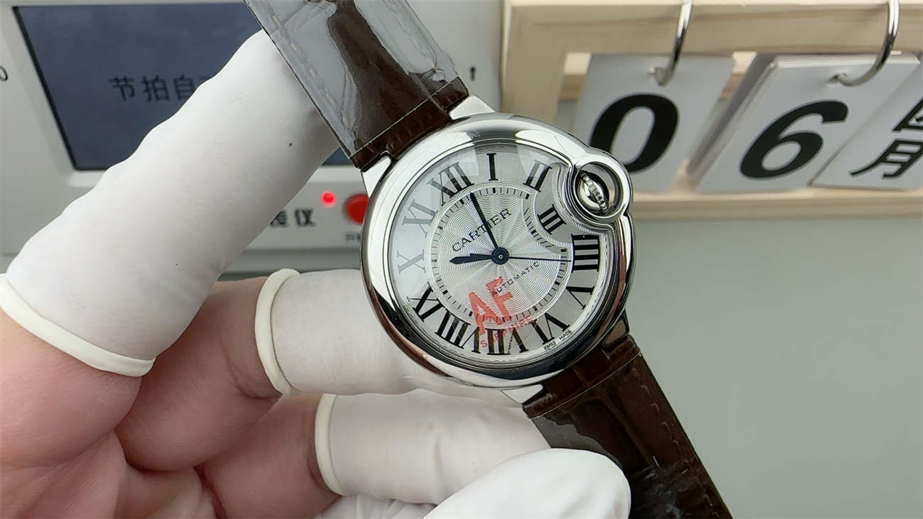 Cartier Ballon Bleu de Cartier 33mm Leather 1:1 Replica Watch by AF Factory