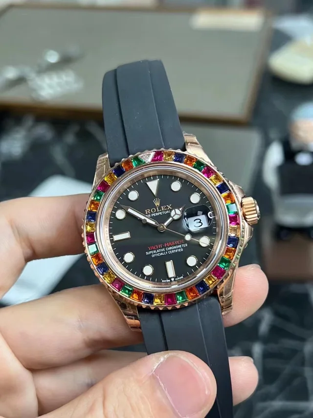 VS Factory Replica Rolex Yacht-Master 40 116695SATS Rose Gold Candy Bezel