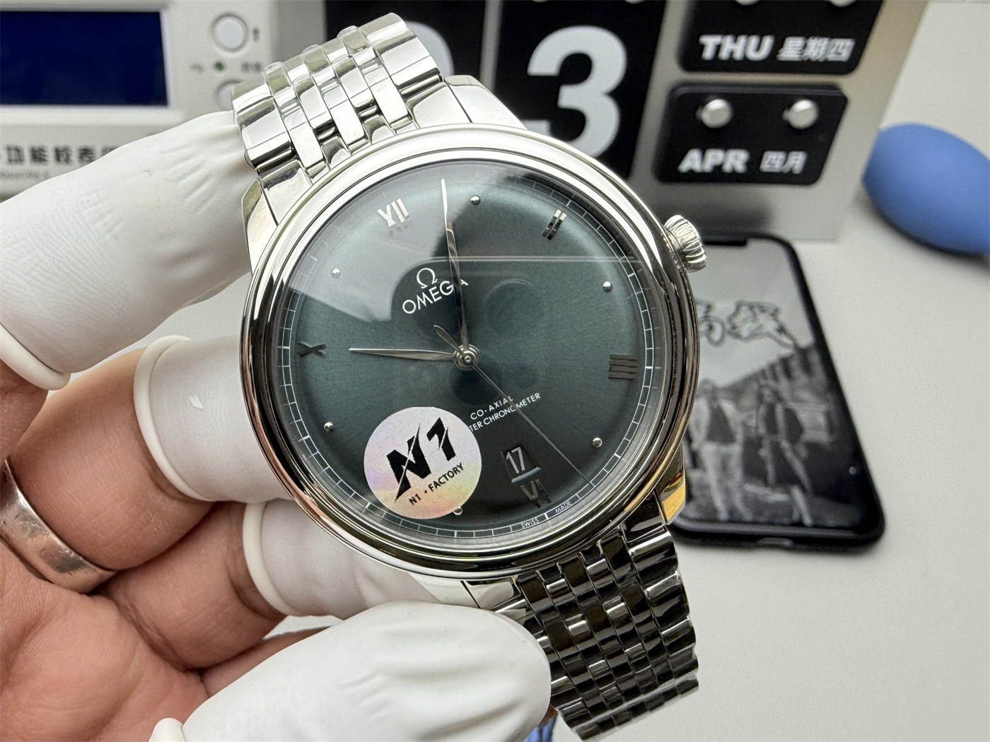 Omega De Ville 434.10.40.20.10.001 40mm Green Dial 1:1 Replica Dress Watch