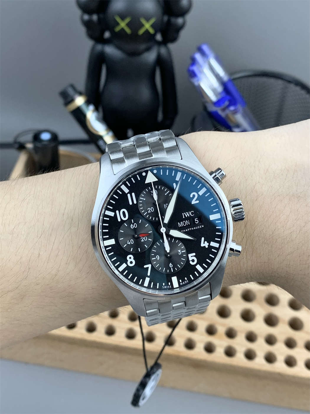 IWC Pilot’s Watch Chronograph IW377710 1:1 Replica – 43mm Black Dial Steel