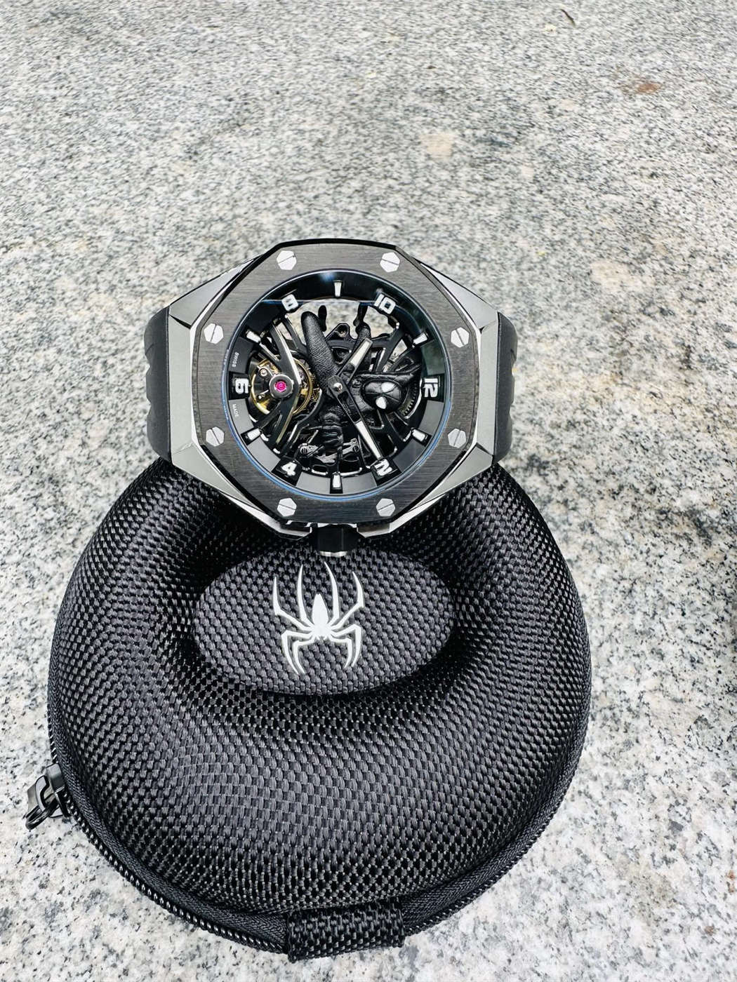 Audemars Piguet Royal Oak Concept Tourbillon "Spider-Man" 26631IO.OO.D002CA.01 1:1 Replica – Black Ceramic Style Tourbillon Marvel Edition
