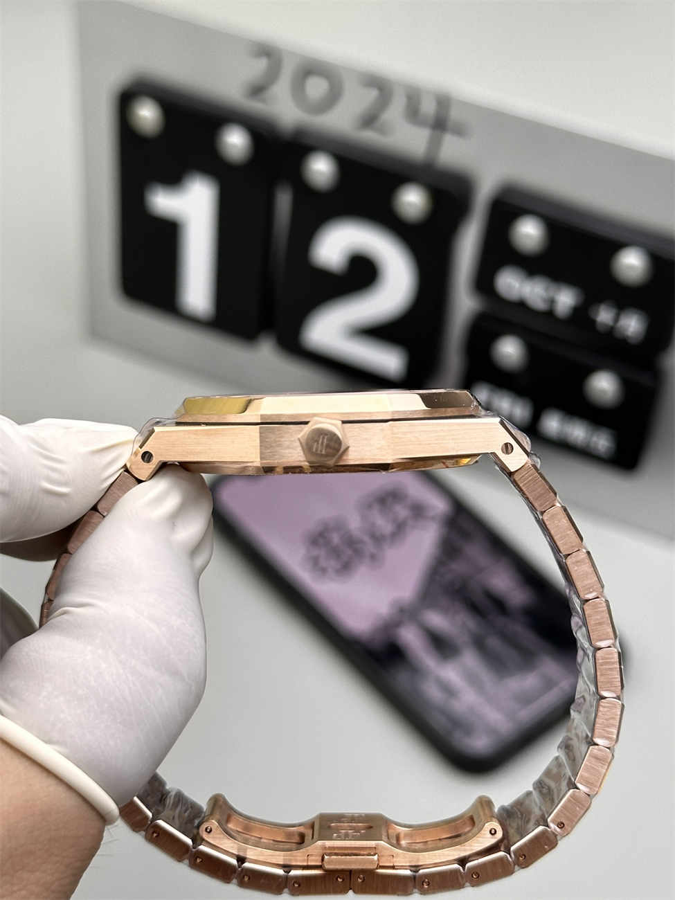 Audemars Piguet Royal Oak Double Balance Wheel Openworked 15407OR.OO.1220OR.01 Rose Gold 41mm 1:1 Replica